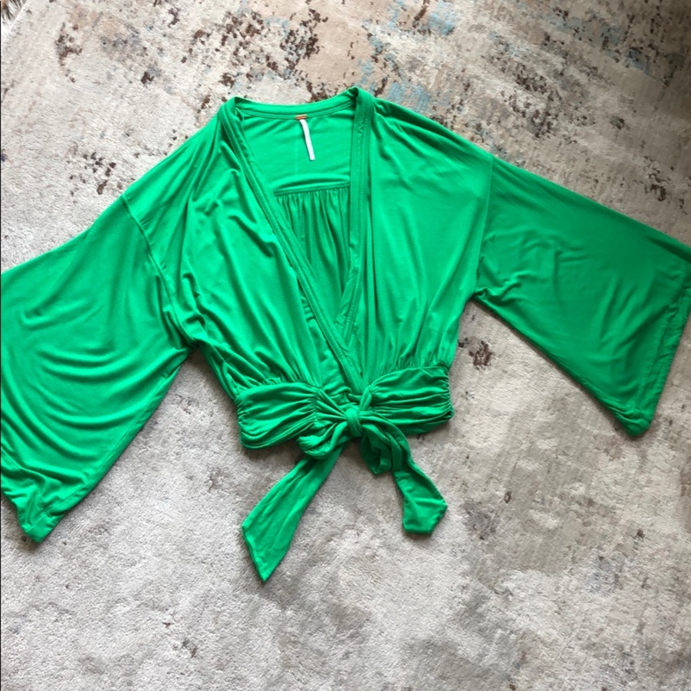 Free People Cropped Wrap Top